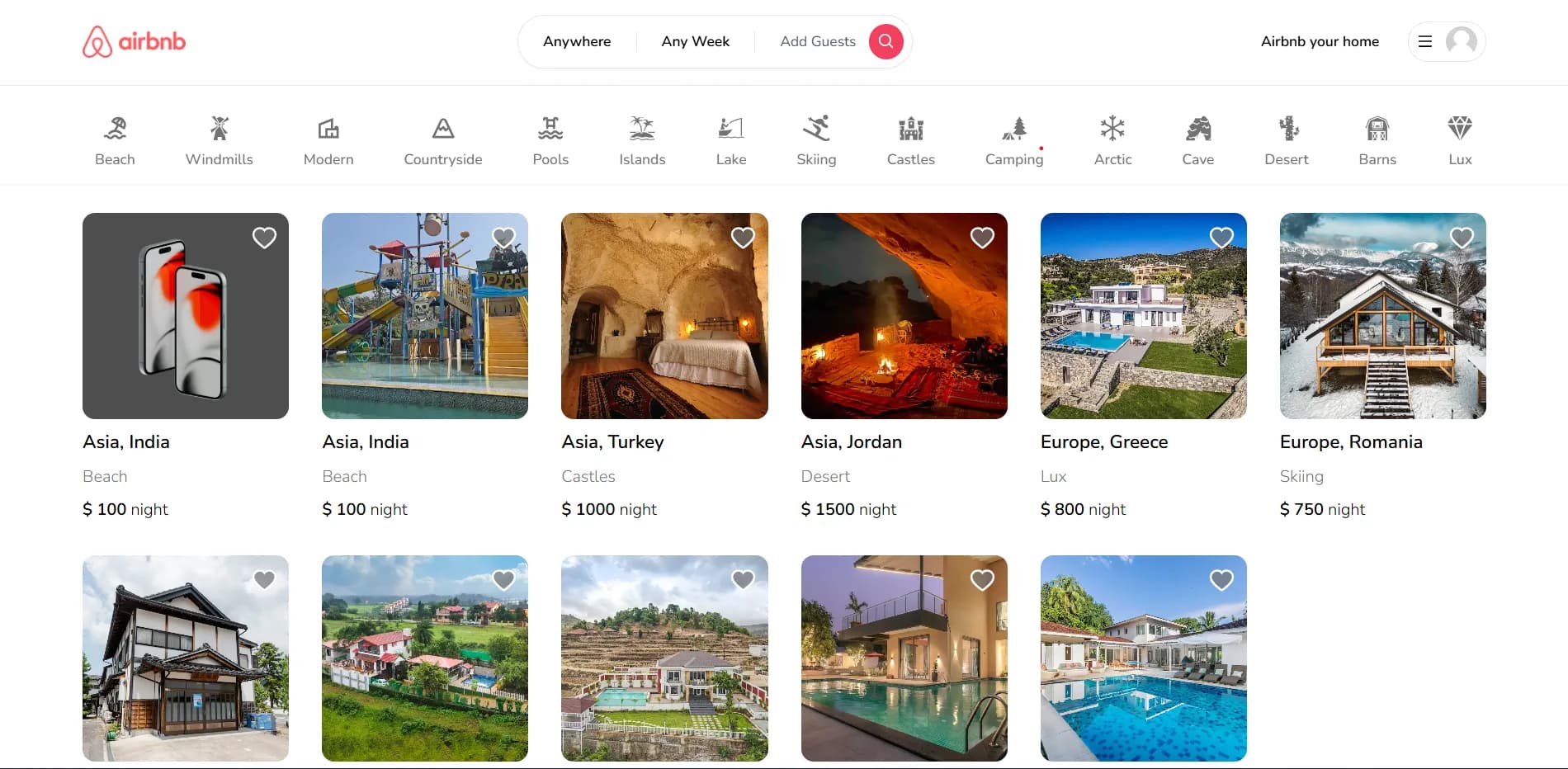 Airbnb Clone
