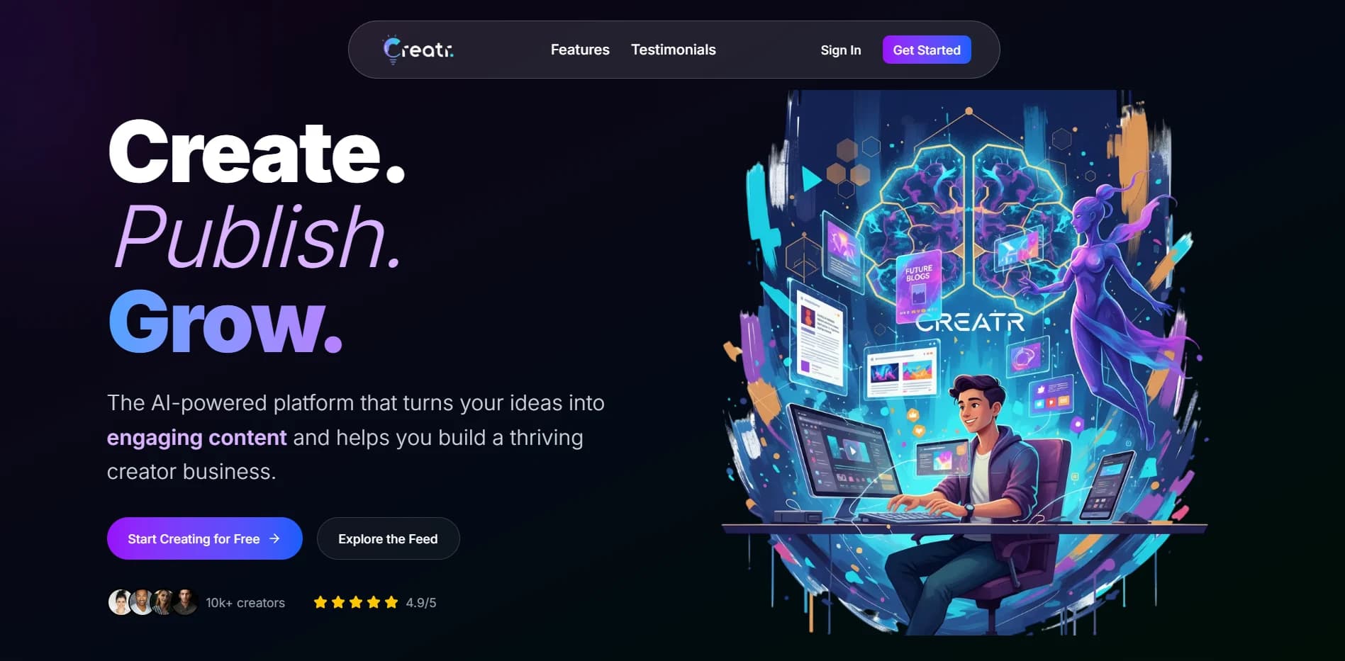 Creatr: Social media platform